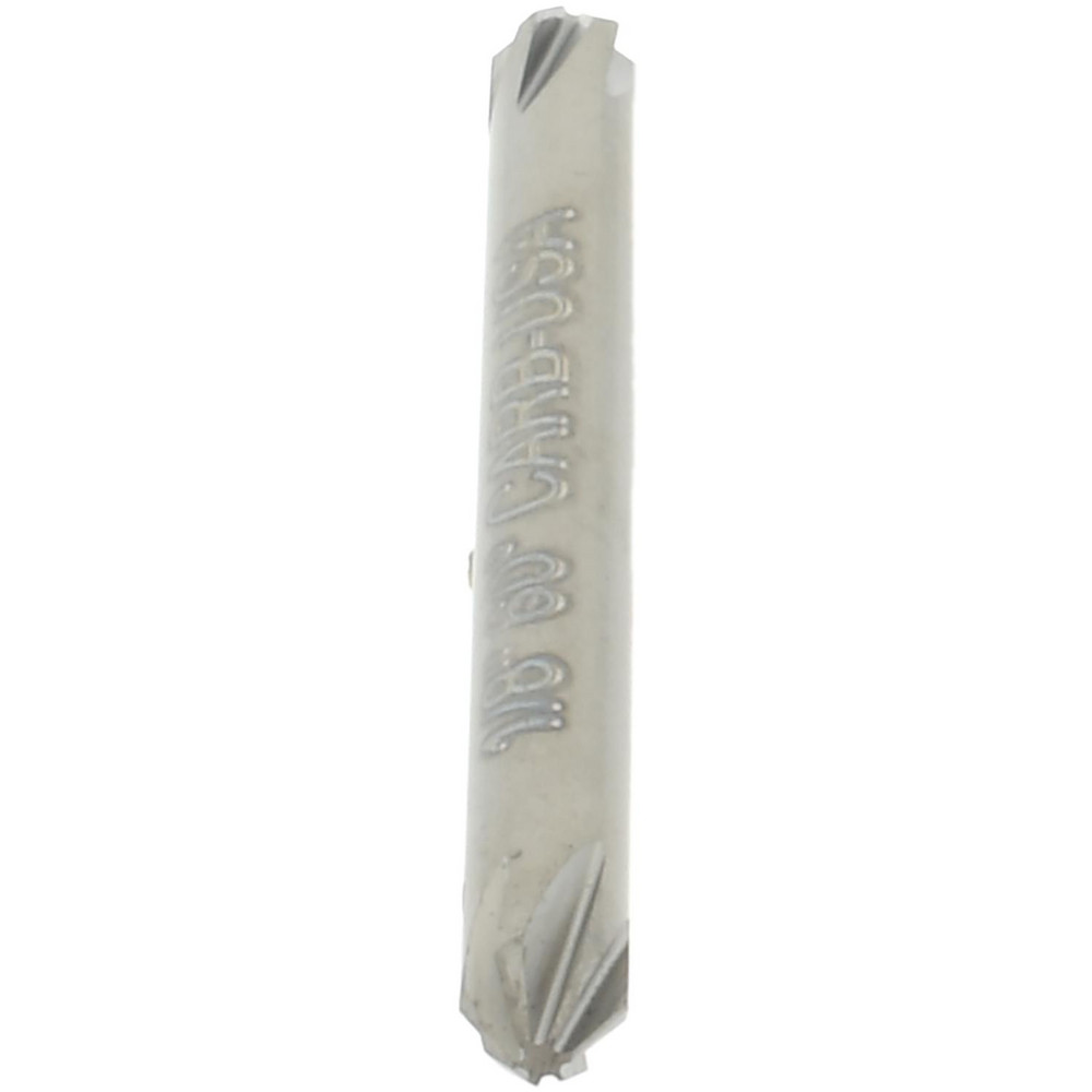 Hertel Countersink: 1/8" Head Dia, 60.00 deg Included Angle, 6 Flute, Solid Carbide, Right Hand Cut - 336-201050
