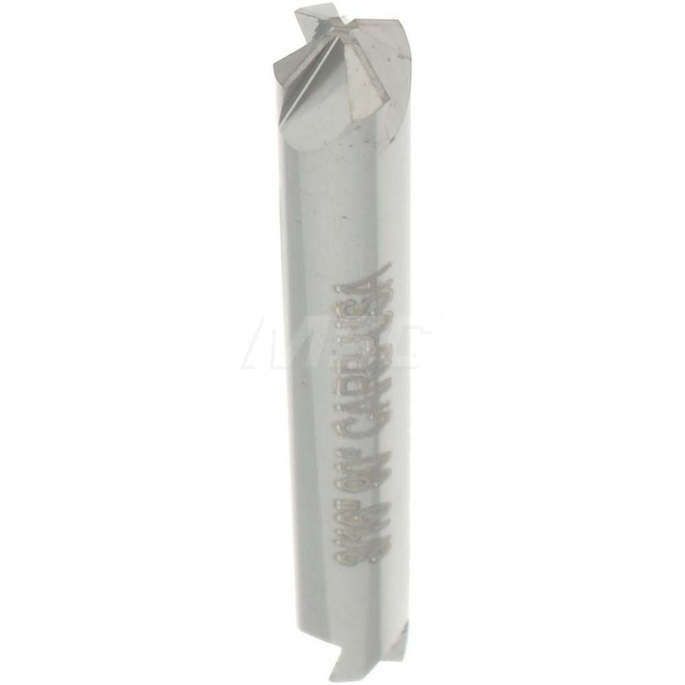Hertel Countersink: 3/16" Head Dia, 90.00 deg Included Angle, 4 Flute, Solid Carbide, Right Hand Cut - 334-202070