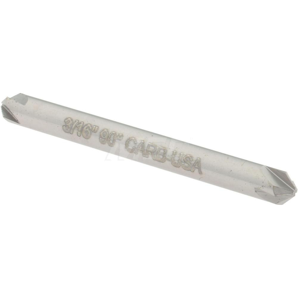 Hertel Countersink: 3/16" Head Dia, 90.00 deg Included Angle, 4 Flute, Solid Carbide, Right Hand Cut - 334-202070