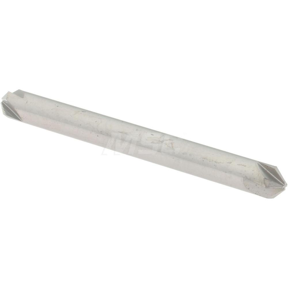 Hertel Countersink: 3/16" Head Dia, 90.00 deg Included Angle, 4 Flute, Solid Carbide, Right Hand Cut - 334-202070