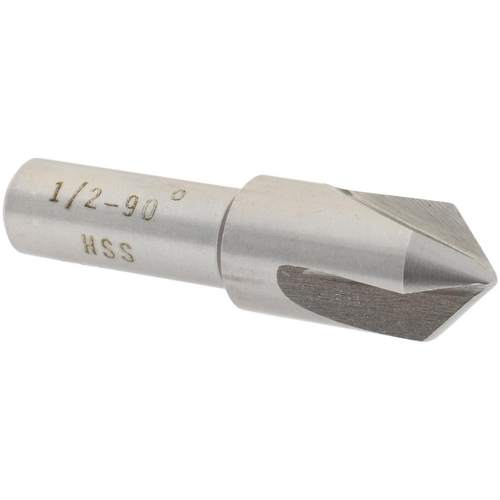 M.A. Ford® Countersink: 1/2" Head Dia, 90.00 deg Included Angle, 3 Flute, High-Speed Steel, Right Hand Cut - 92050003