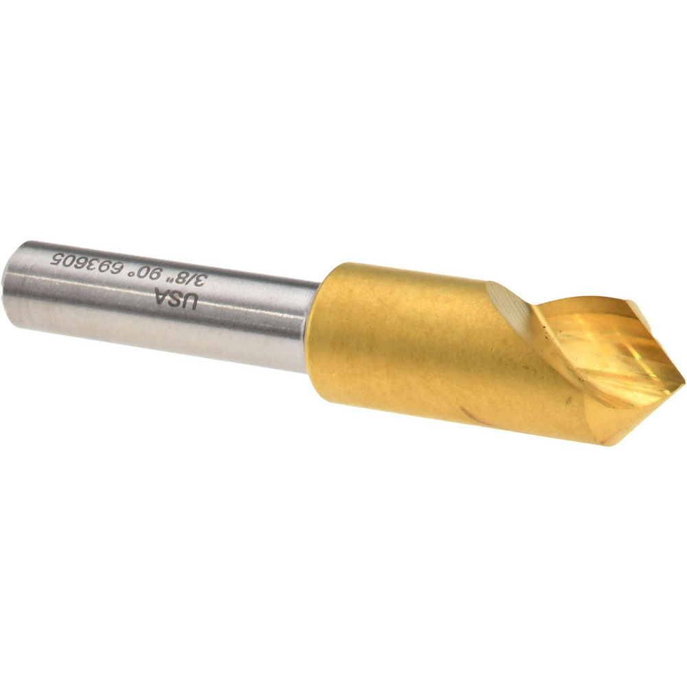 Melin Tool Countersink: 3/16" Head Dia, 82.00 deg Included Angle, 1 Flute, Cobalt Steel, Right Hand Cut - 18142
