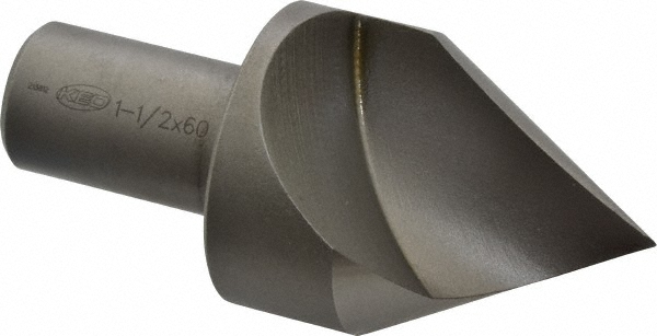 Value Collection Countersink: 1-1/2" Head Dia, 60.00 deg Included Angle, 1 Flute, High-Speed Steel, Right Hand Cut - SC1060132