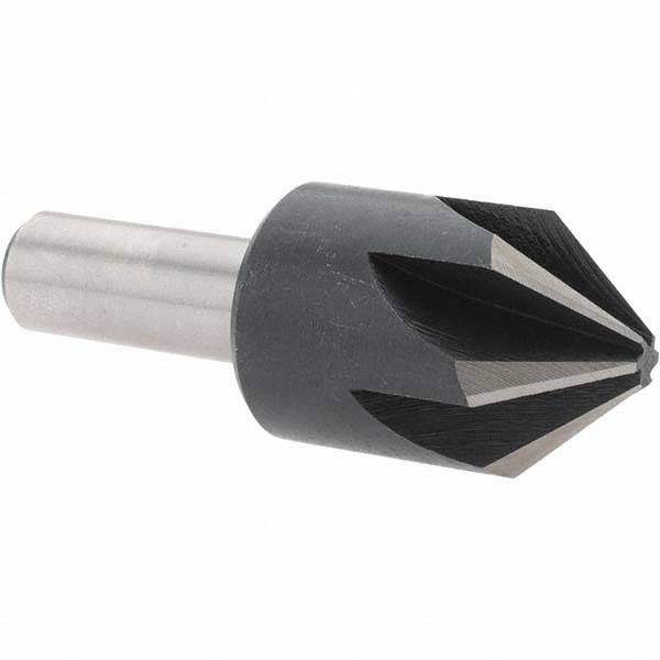 Value Collection Countersink: 1" Head Dia, 82.00 deg Included Angle, 6 Flute, High-Speed Steel, Right Hand Cut - 28632