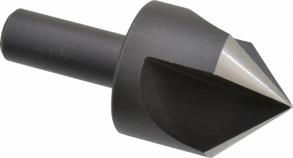 M.A. Ford® Countersink: 1-1/4" Head Dia, 90.00 deg Included Angle, 3 Flute, High-Speed Steel, Right Hand Cut - 92125003