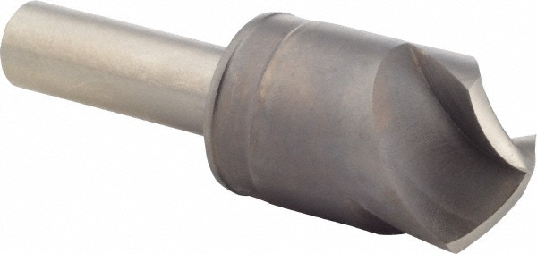 Hertel Countersink: 1/2" Head Dia, 120.00 deg Included Angle, 1 Flute, Solid Carbide, Right Hand Cut - 331-206100