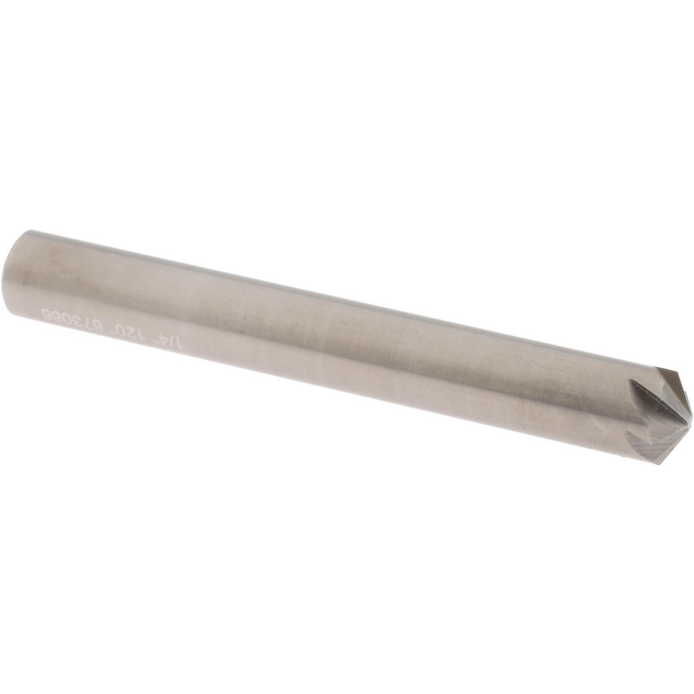 Hertel Countersink: 1/2" Head Dia, 120.00 deg Included Angle, 1 Flute, Solid Carbide, Right Hand Cut - 331-206100