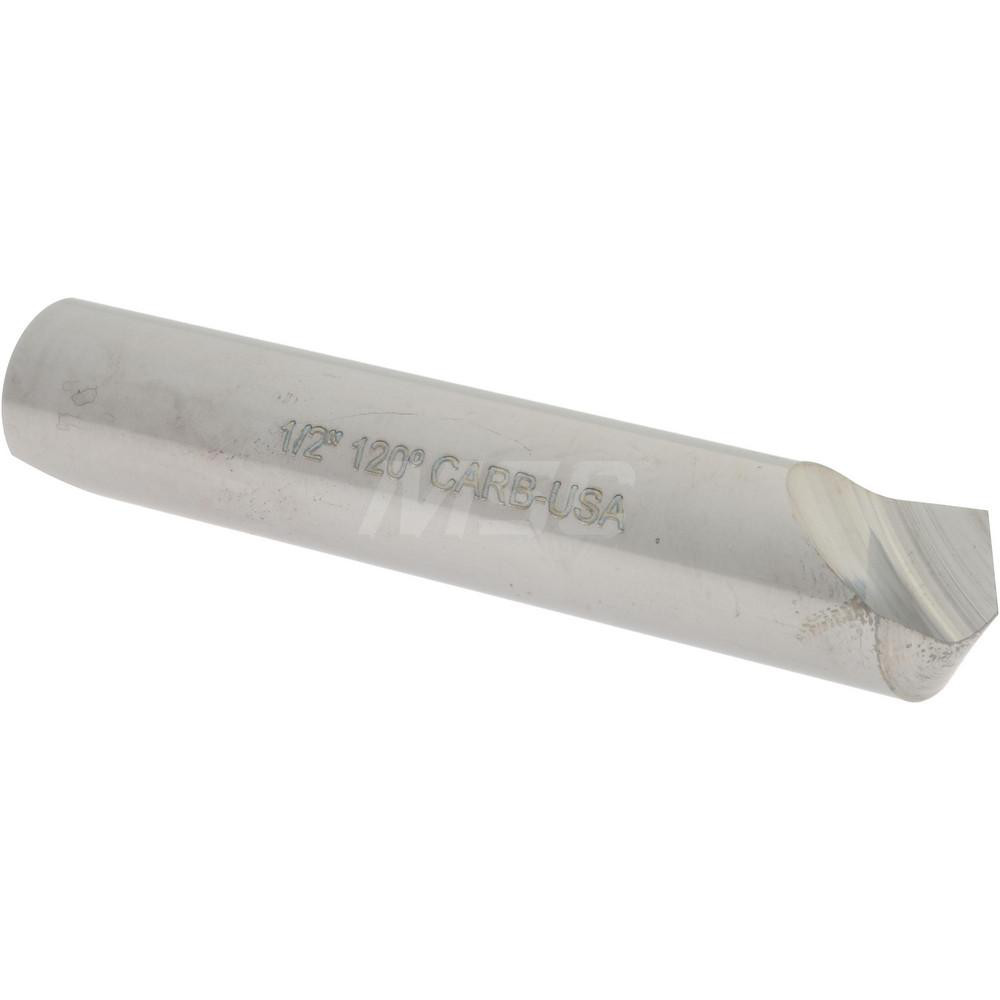 Hertel Countersink: 1/2" Head Dia, 120.00 deg Included Angle, 1 Flute, Solid Carbide, Right Hand Cut - 331-206100