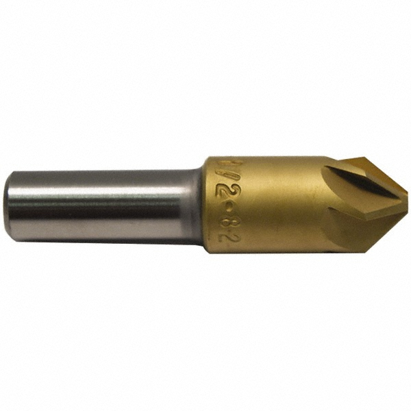 Hertel Countersink: 1/4" Head Dia, 120.00 deg Included Angle, 6 Flute, High-Speed Steel, Right Hand Cut - GX89330237