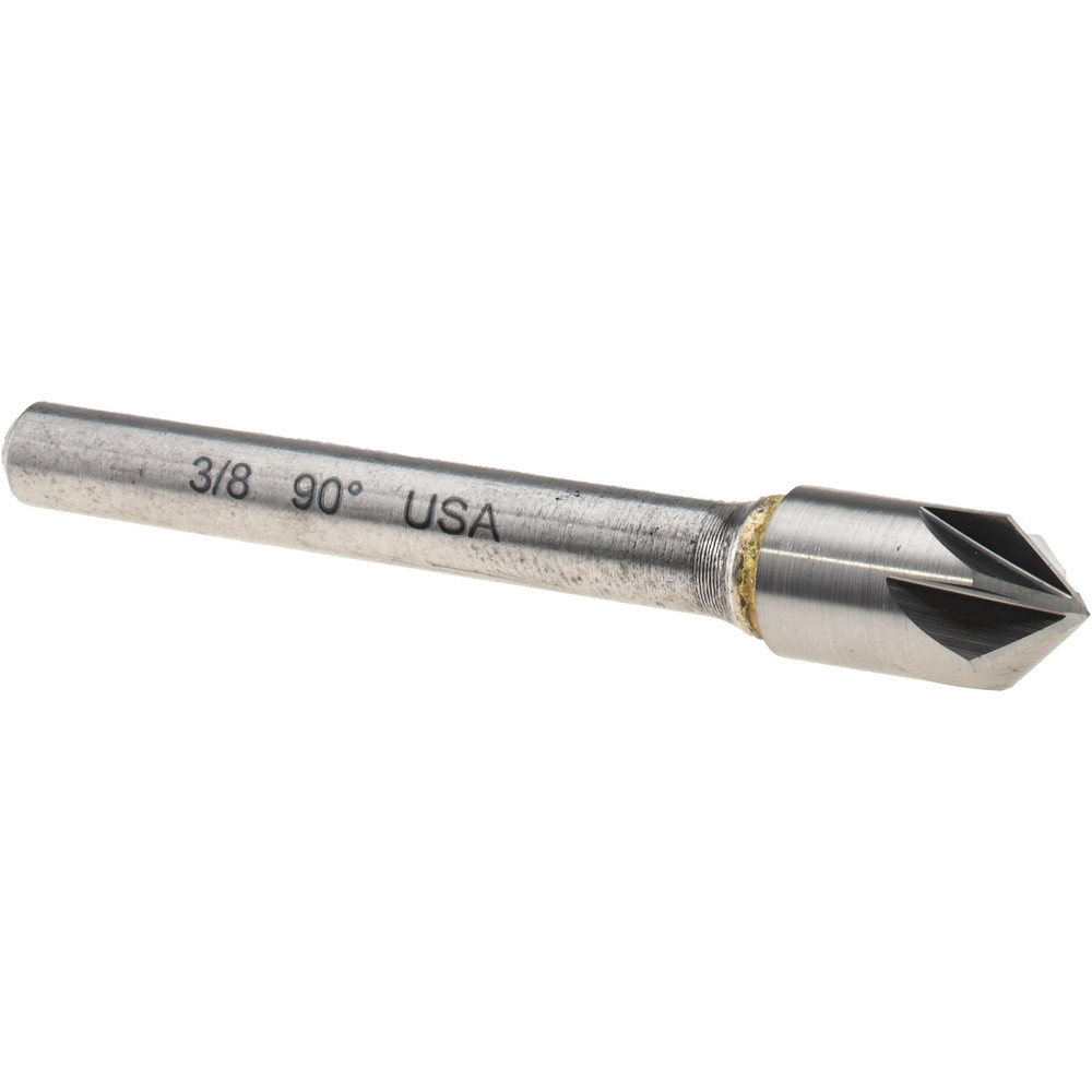 Titan USA Countersink: 3/8" Head Dia, 90.00 deg Included Angle, 6 Flute, Solid Carbide, Right Hand Cut - CS36824