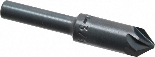 Titan USA Countersink: 3/8" Head Dia, 90.00 deg Included Angle, 6 Flute, Solid Carbide, Right Hand Cut - CS36824