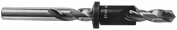 Vernon 5/8" Cutter Dia, Letter W Drill Compatibility, 5/16" Collar Thickness, Adjustable Depth Drill Countersink - CCH-CCH3860