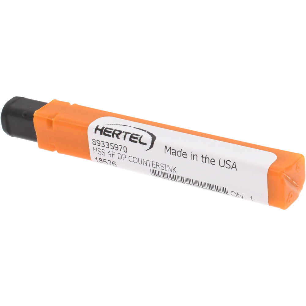 Hertel Countersink: 1/8" Head Dia, 110.00 deg Included Angle, 4 Flute, High-Speed Steel - 18576