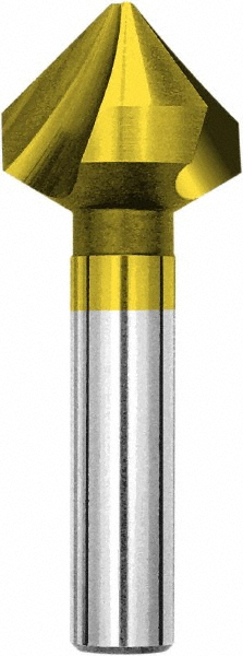 Magafor Countersink: 1/2" Head Dia, 82.00 deg Included Angle, 3 Flute, Cobalt Steel, Right Hand Cut - 84483412700