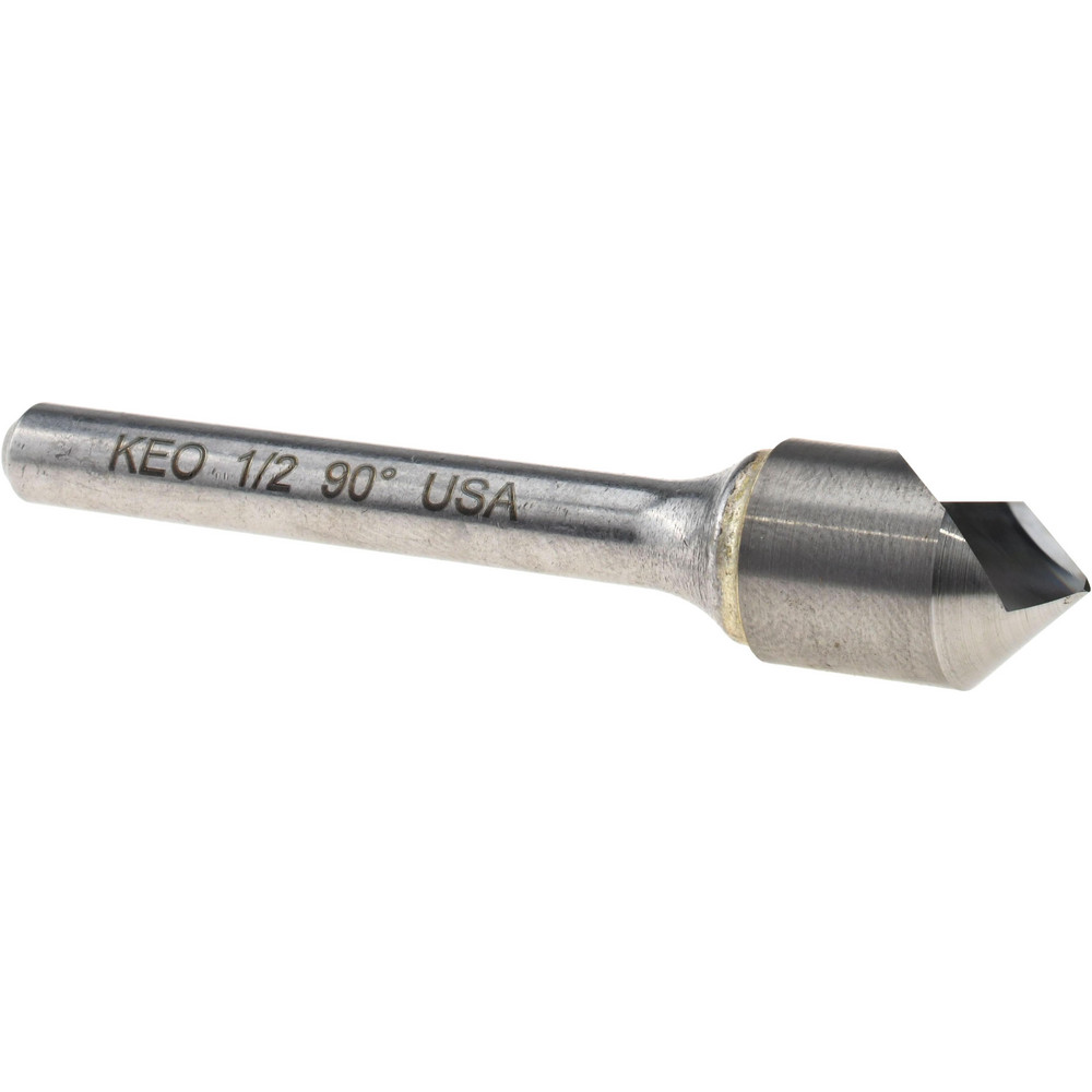 Magafor Countersink: 1/2" Head Dia, 82.00 deg Included Angle, 3 Flute, Cobalt Steel, Right Hand Cut - 84483412700