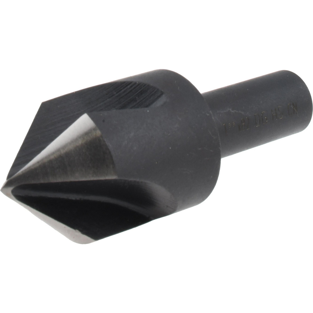 Cleveland Countersink: 1" Head Dia, 100.00 deg Included Angle, 3 Flute, High-Speed Steel, Right Hand Cut - C46183