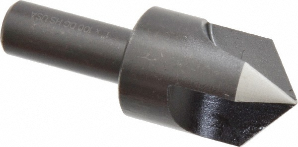 Cleveland Countersink: 1" Head Dia, 100.00 deg Included Angle, 3 Flute, High-Speed Steel, Right Hand Cut - C46183