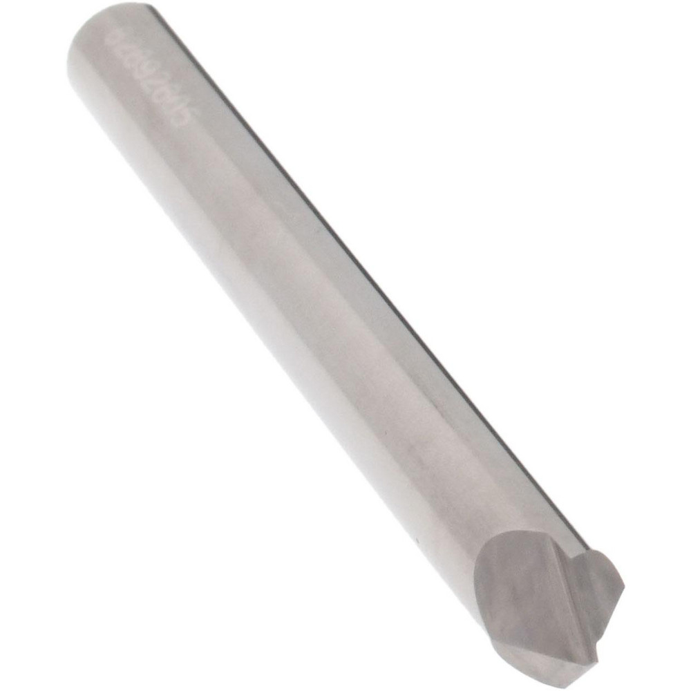 Accupro Chamfer Mill: 3/16" Dia, 3/16" Shank Dia, 82 deg, 2 Flute, Solid Carbide, Single End - 2500176