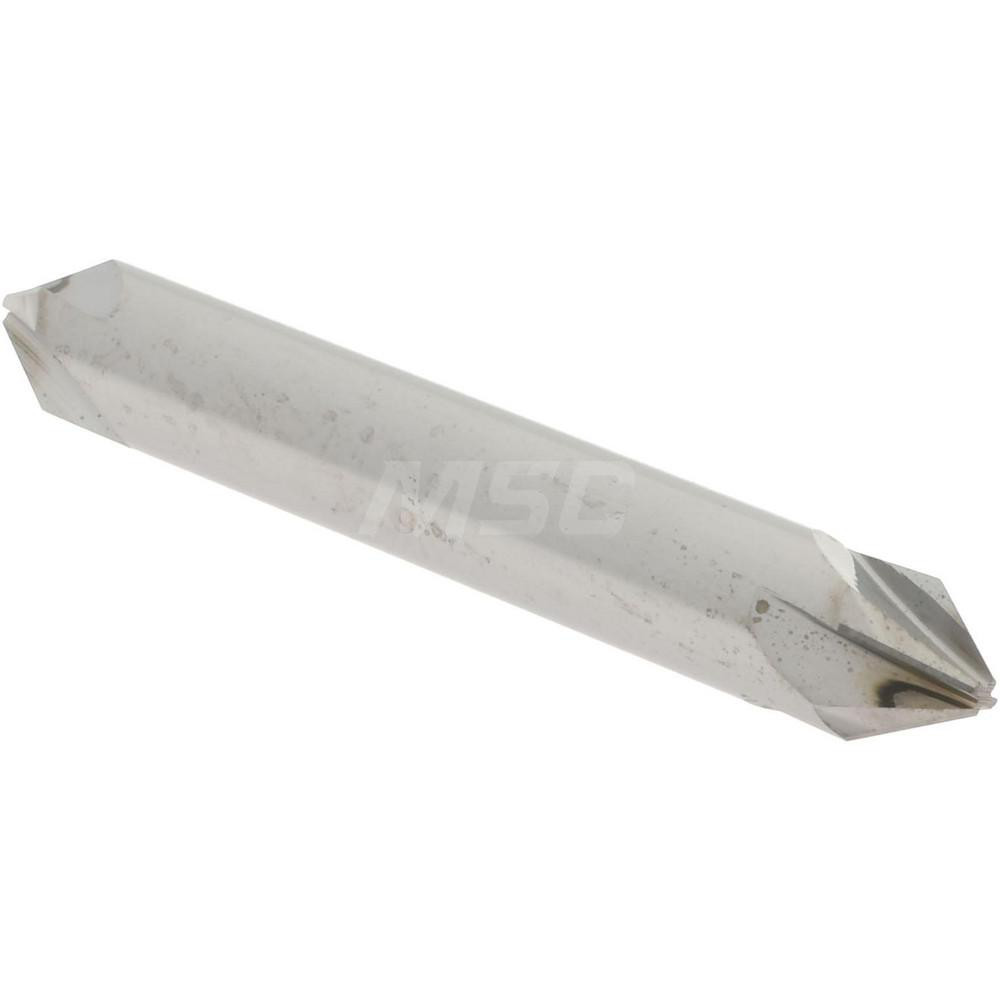 Hertel Countersink: 1/4" Head Dia, 60.00 deg Included Angle, 4 Flute, Solid Carbide, Right Hand Cut - 334-203050