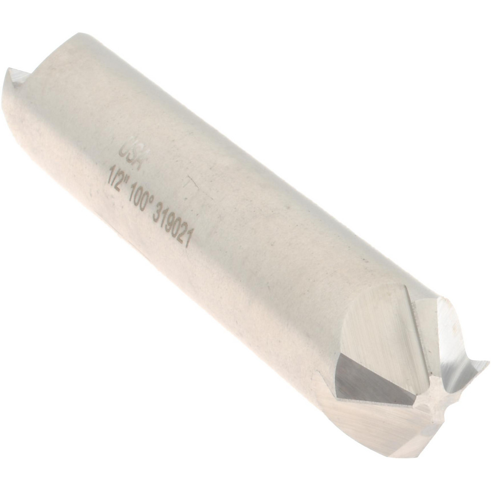 Hertel Countersink: 1/2" Head Dia, 100.00 deg Included Angle, 4 Flute, High-Speed Steel - GX89335566