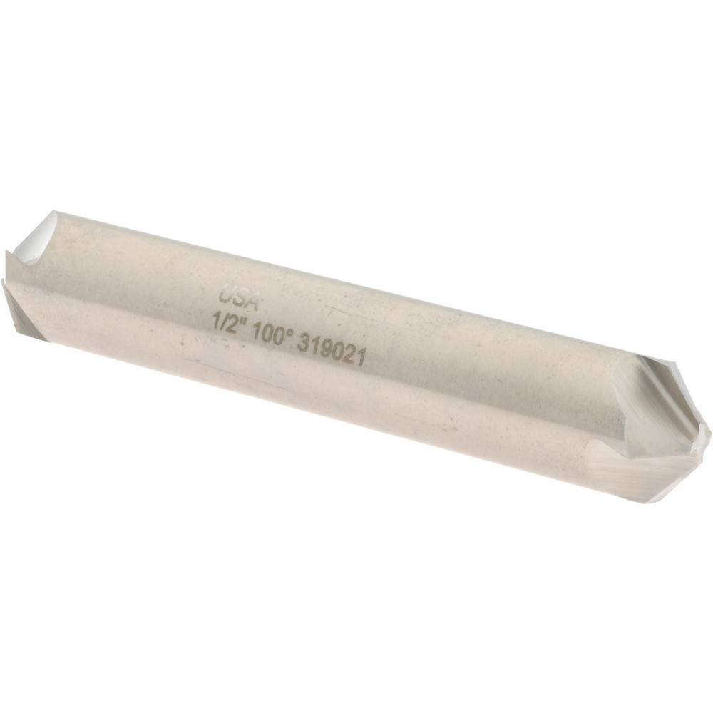 Hertel Countersink: 1/2" Head Dia, 100.00 deg Included Angle, 4 Flute, High-Speed Steel - GX89335566