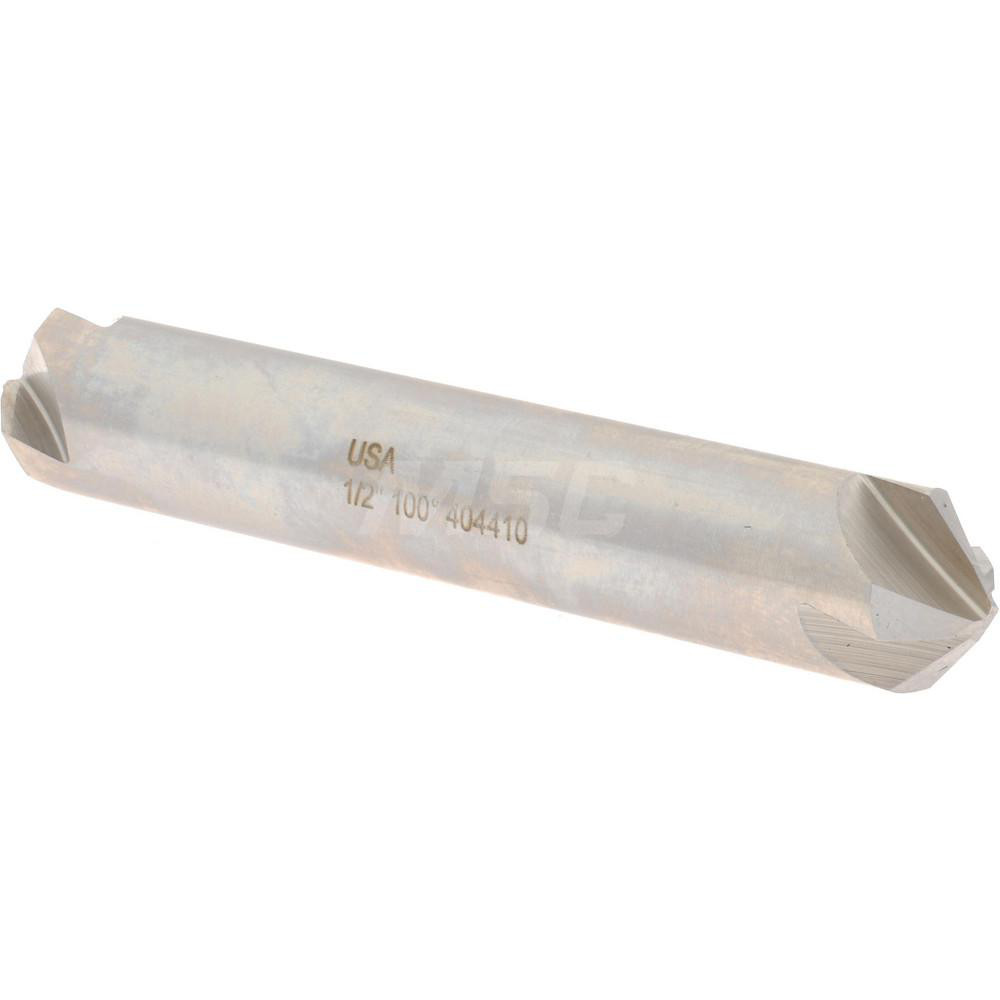 Hertel Countersink: 1/2" Head Dia, 100.00 deg Included Angle, 4 Flute, High-Speed Steel - GX89335566