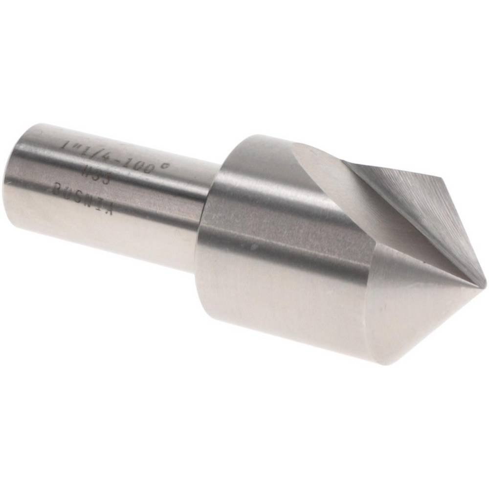 Value Collection Countersink: 1-1/4" Head Dia, 100.00 deg Included Angle, 1 Flute, High-Speed Steel, Right Hand Cut - SC10100116