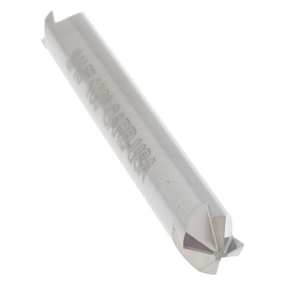 Hertel Countersink: 3/16" Head Dia, 100.00 deg Included Angle, 4 Flute, Solid Carbide, Right Hand Cut - 334-302080