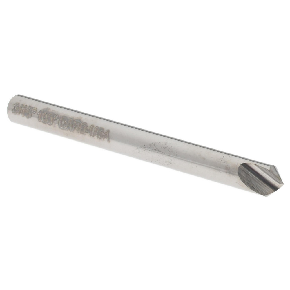 Hertel Countersink: 3/16" Head Dia, 100.00 deg Included Angle, 4 Flute, Solid Carbide, Right Hand Cut - 334-302080