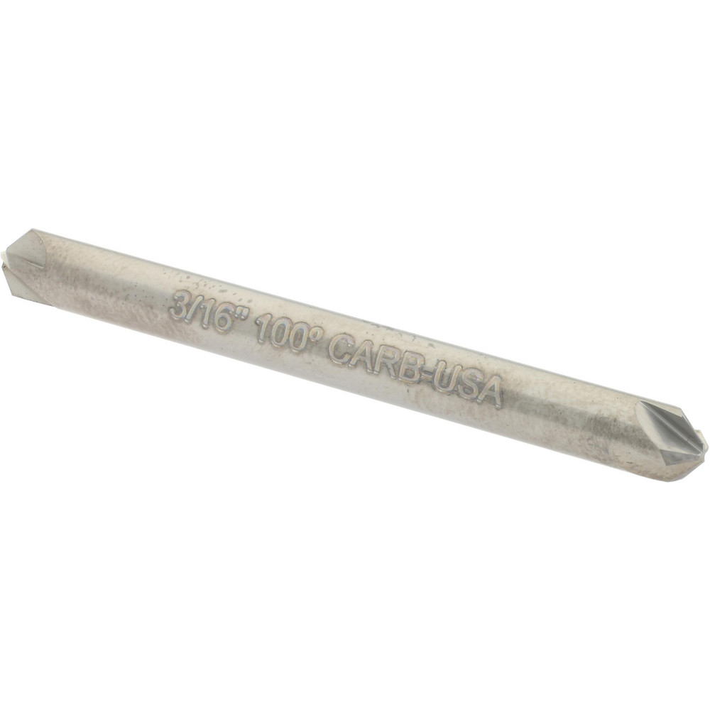 Hertel Countersink: 3/16" Head Dia, 100.00 deg Included Angle, 4 Flute, Solid Carbide, Right Hand Cut - 334-302080
