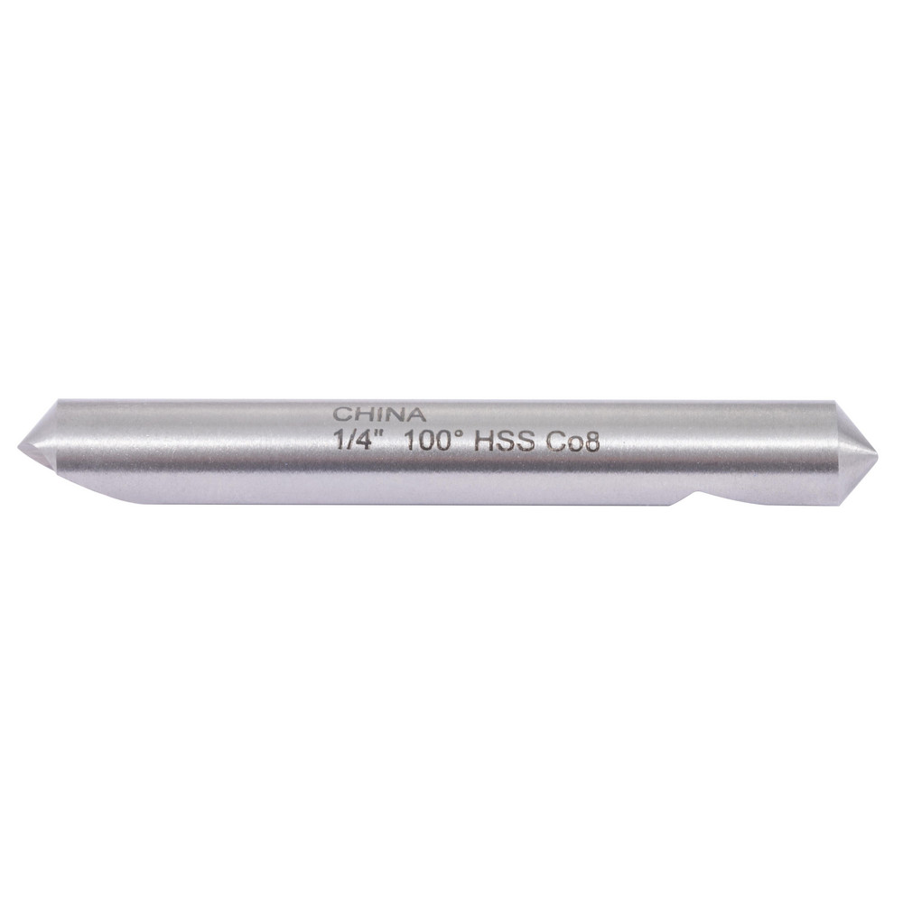 Hertel Countersink: 1/4" Head Dia, 100.00 deg Included Angle, 1 Flute, High-Speed Steel, Right Hand Cut - GX89339378