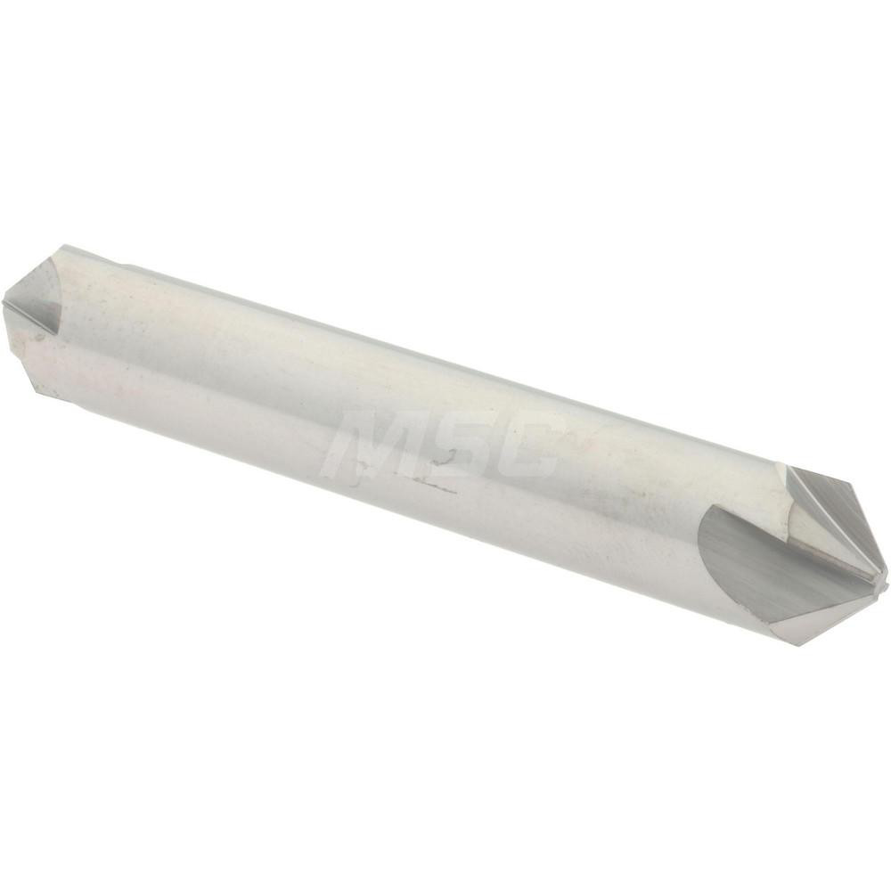 Hertel Countersink: 3/8" Head Dia, 90.00 deg Included Angle, 4 Flute, Solid Carbide, Right Hand Cut - 334-205070