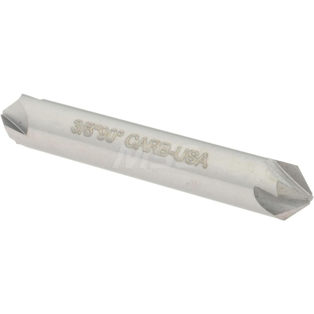 Hertel Countersink: 3/8" Head Dia, 90.00 deg Included Angle, 4 Flute, Solid Carbide, Right Hand Cut - 334-205070