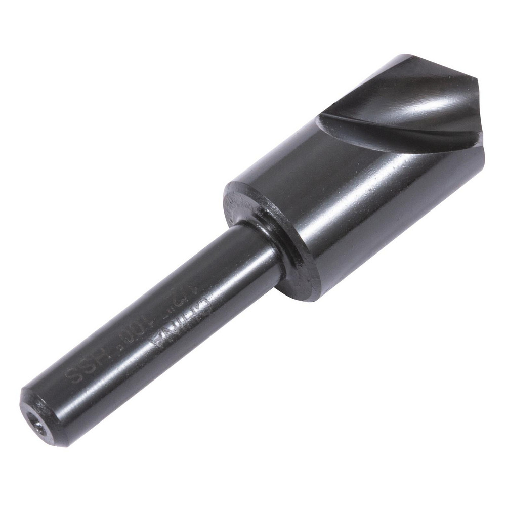 Hertel Countersink: 1/2" Head Dia, 100.00 deg Included Angle, 1 Flute, High-Speed Steel, Right Hand Cut - GX89340319