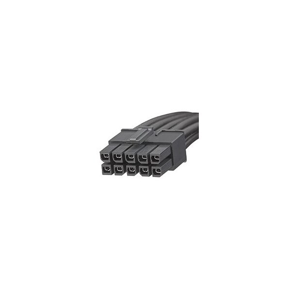 Molex Dc Power Cords Mega-Fit Cable Assy 10Ckt Dr 300Mm Blk - 451361003