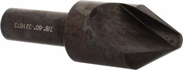 Hertel Countersink: 7/8" Head Dia, 60.00 deg Included Angle, 1 Flute, High-Speed Steel, Right Hand Cut - GX89339709