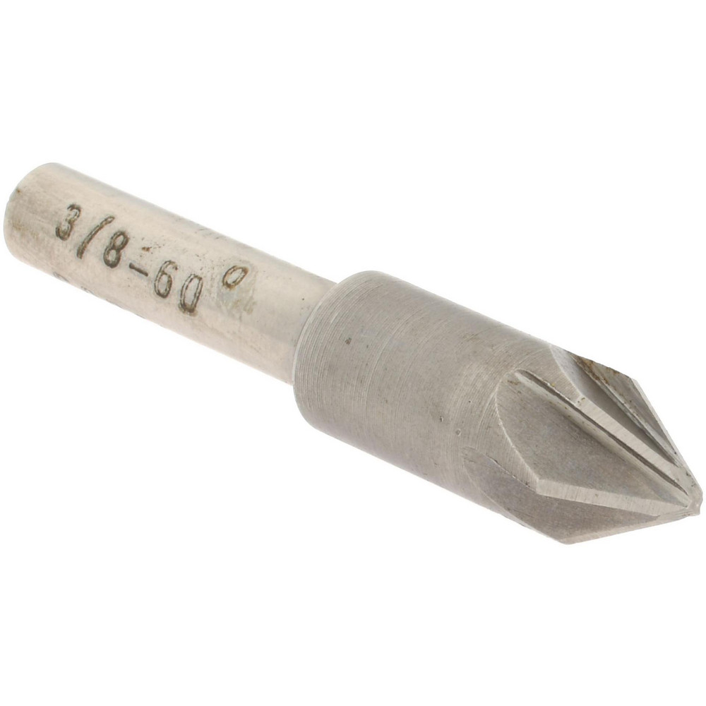 Value Collection Countersink: 3/8" Head Dia, 60.00 deg Included Angle, 6 Flute, Cobalt Steel, Right Hand Cut - SC2160024