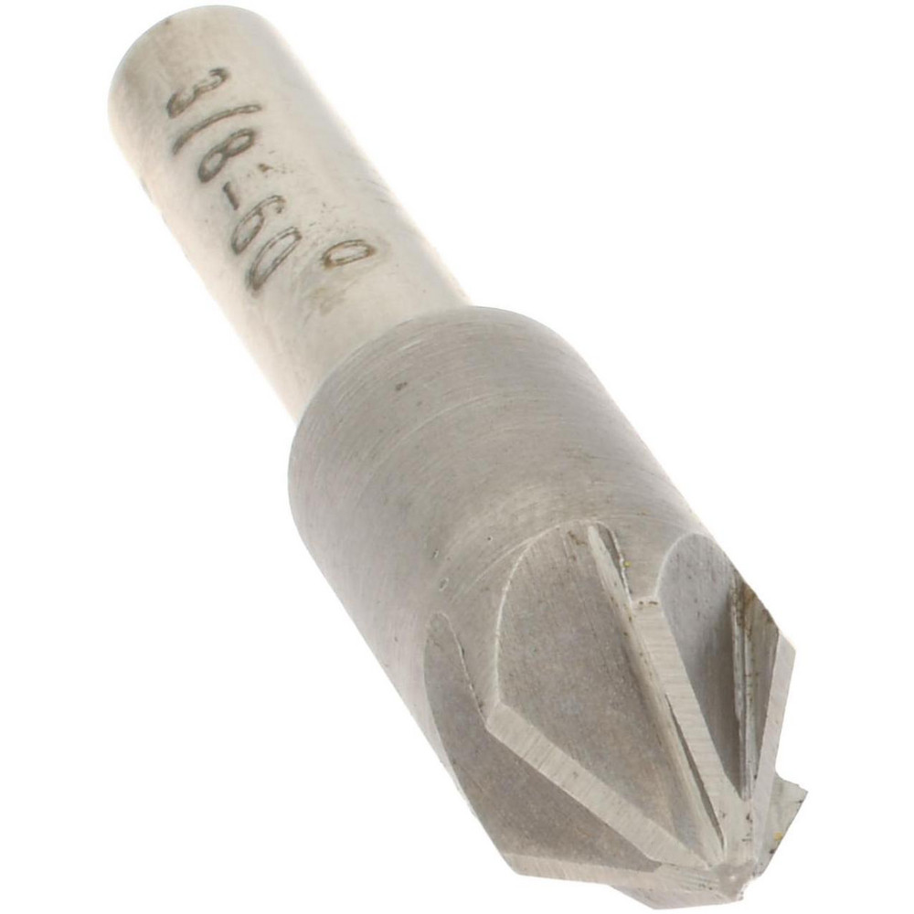 Value Collection Countersink: 3/8" Head Dia, 60.00 deg Included Angle, 6 Flute, Cobalt Steel, Right Hand Cut - SC2160024
