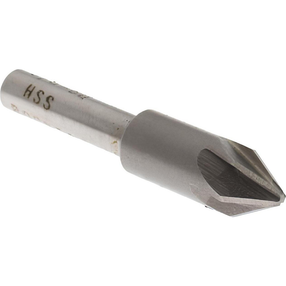 Value Collection Countersink: 3/8" Head Dia, 60.00 deg Included Angle, 6 Flute, Cobalt Steel, Right Hand Cut - SC2160024