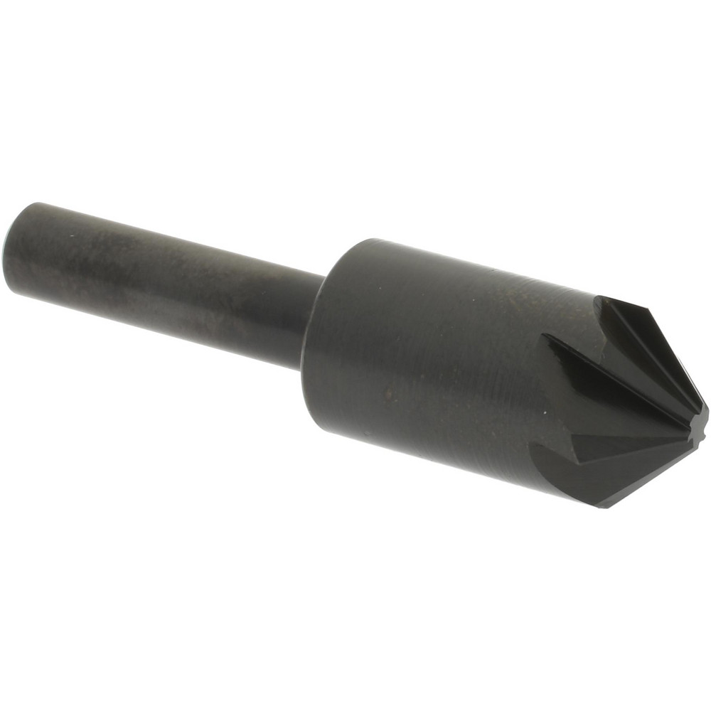 Hertel Countersink: 1/2" Head Dia, 90.00 deg Included Angle, 6 Flute, High-Speed Steel, Right Hand Cut - GX89330310