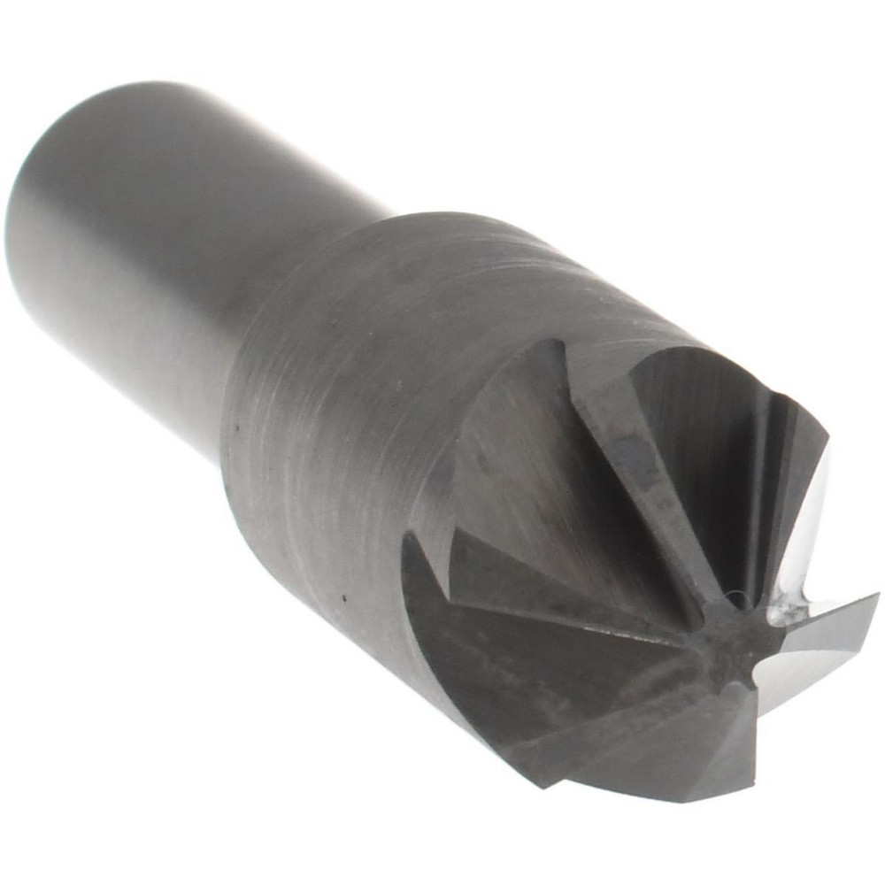 Hertel Countersink: 1/2" Head Dia, 90.00 deg Included Angle, 6 Flute, High-Speed Steel, Right Hand Cut - GX89330310