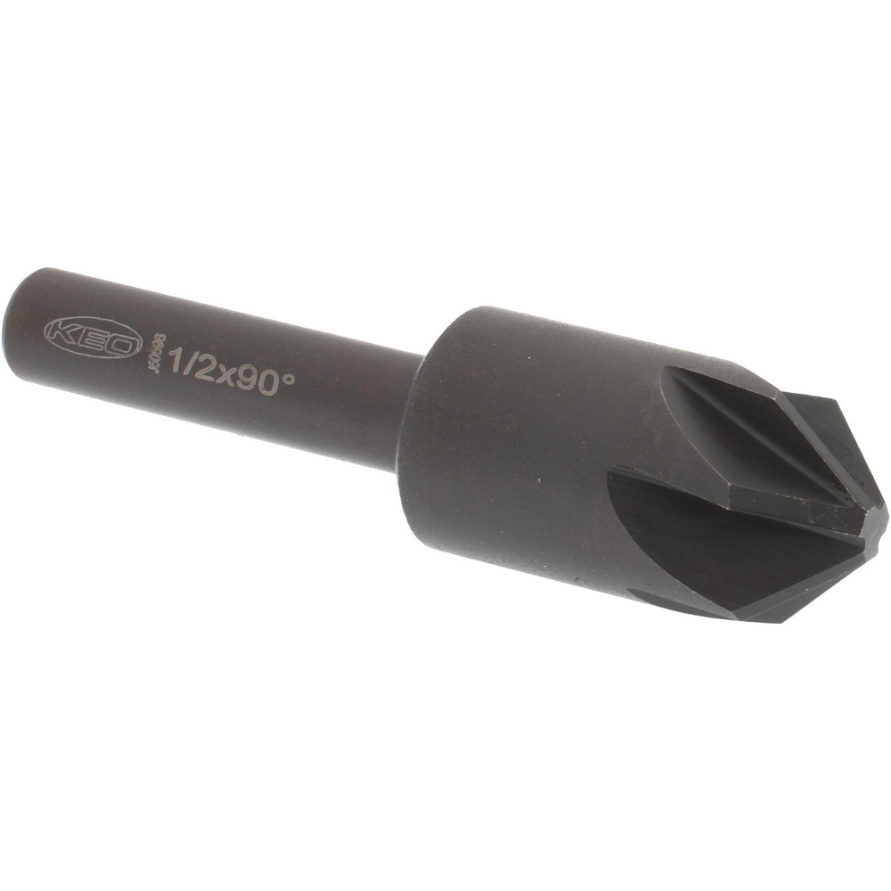 Hertel Countersink: 1/2" Head Dia, 90.00 deg Included Angle, 6 Flute, High-Speed Steel, Right Hand Cut - GX89330310