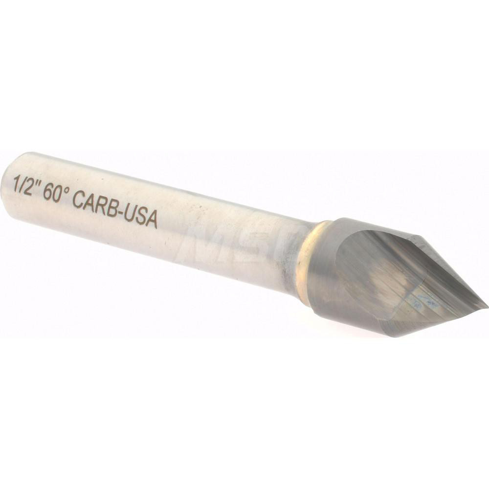 Titan USA Countersink: 1/2" Head Dia, 60.00 deg Included Angle, 1 Flute, Solid Carbide, Right Hand Cut - CS31032