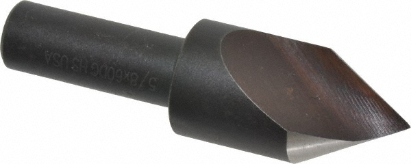 Cleveland Countersink: 5/8" Head Dia, 60.00 deg Included Angle, 1 Flute, High-Speed Steel, Right Hand Cut - C46119