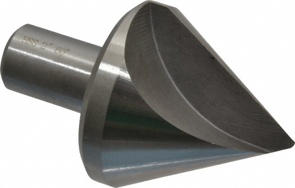Value Collection Countersink: 2" Head Dia, 60.00 deg Included Angle, 1 Flute, High-Speed Steel, Right Hand Cut - SC1060200