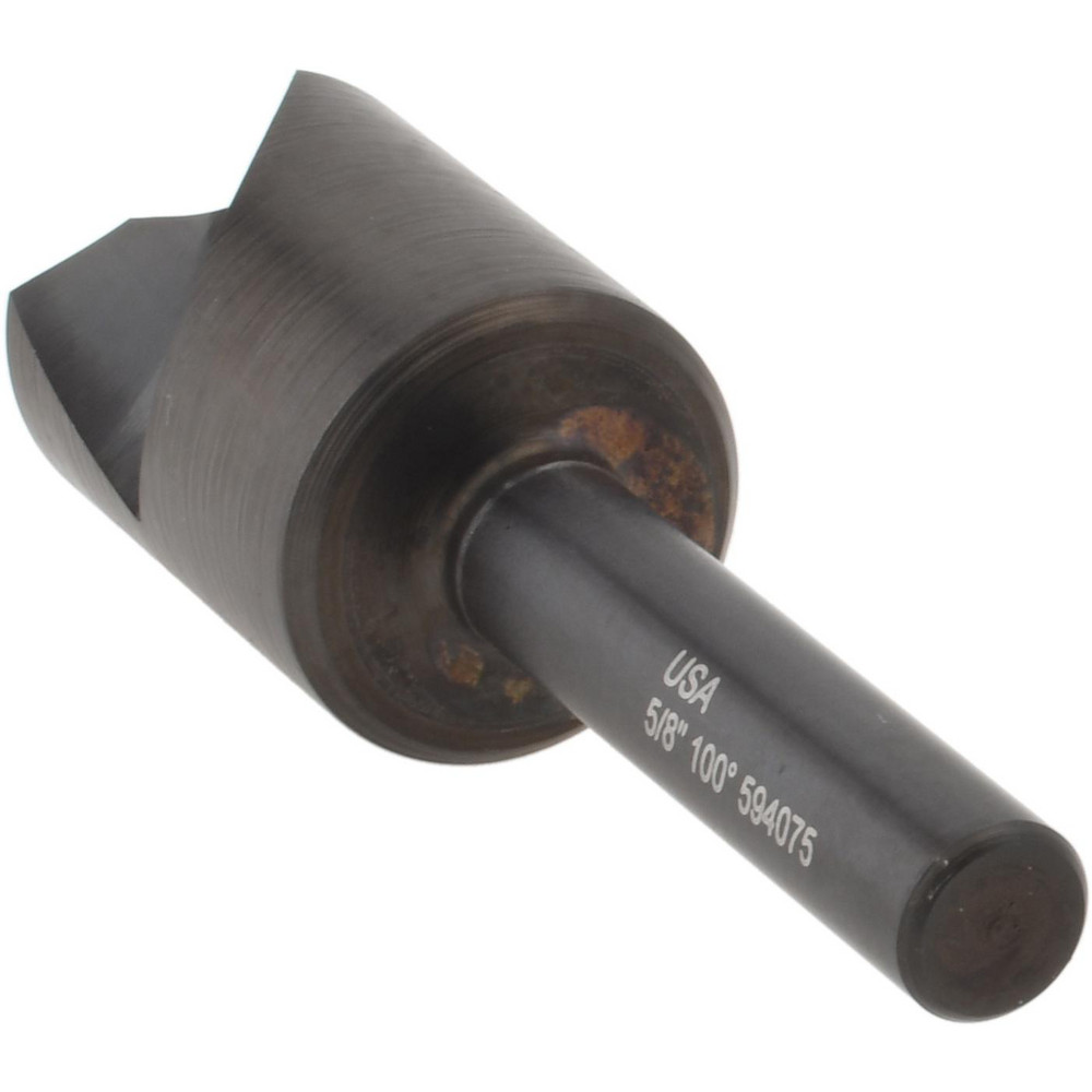Hertel Countersink: 2-1/2" Head Dia, 82.00 deg Included Angle, 1 Flute, High-Speed Steel, Right Hand Cut - GX89339600