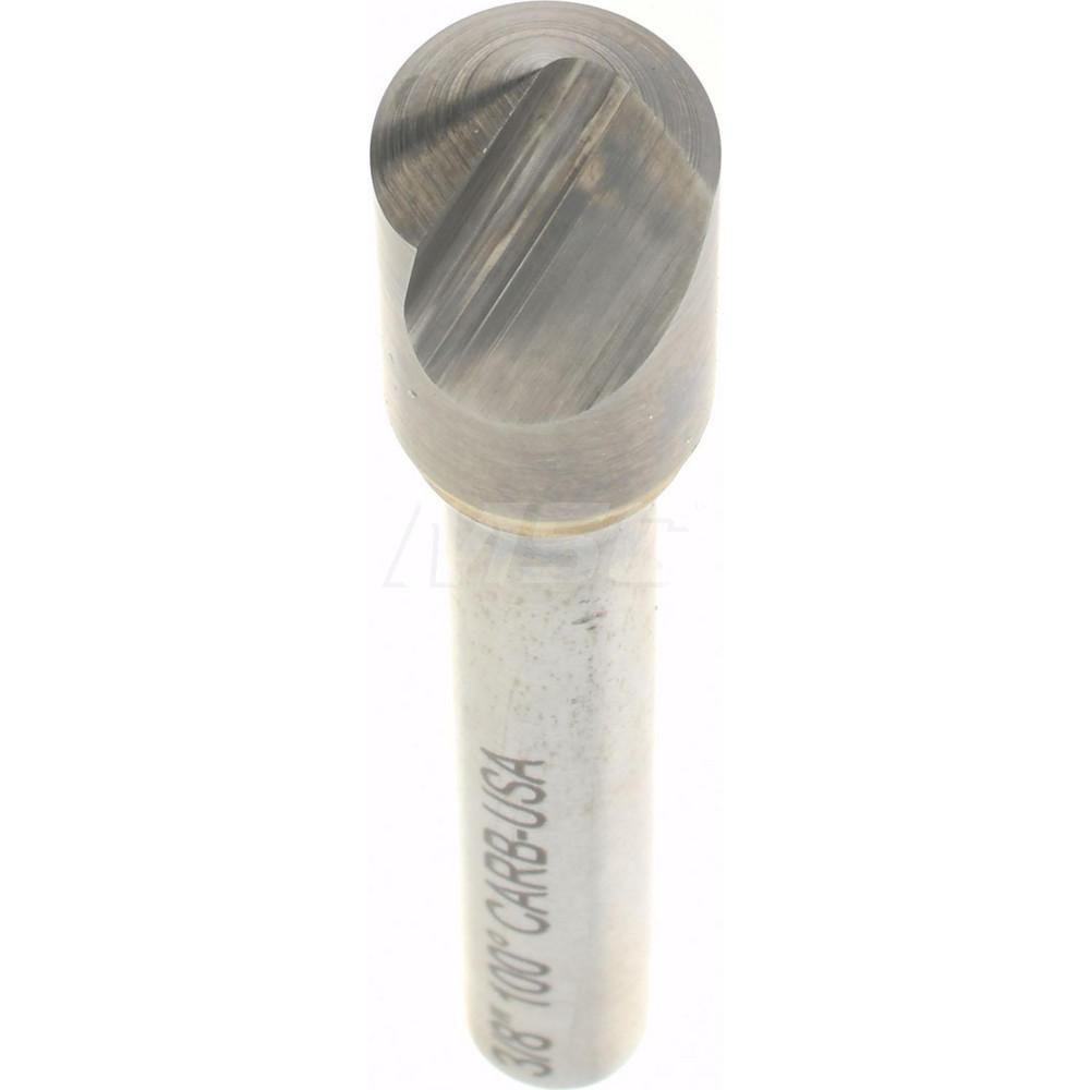 Hertel Countersink: 3/8" Head Dia, 100.00 deg Included Angle, 1 Flute, Solid Carbide, Right Hand Cut - 331-005080