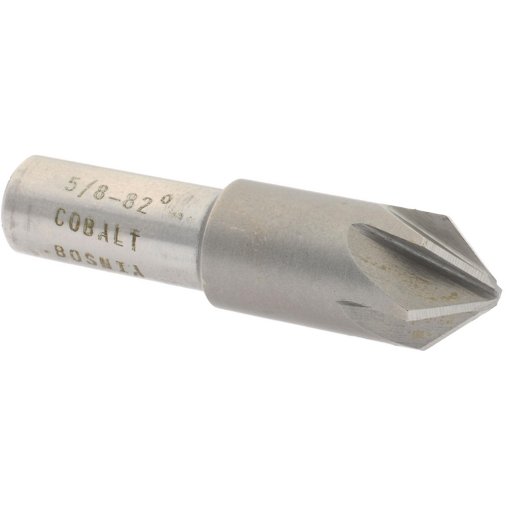 Value Collection Countersink: 5/8" Head Dia, 82.00 deg Included Angle, 6 Flute, Cobalt Steel, Right Hand Cut - SC2182040
