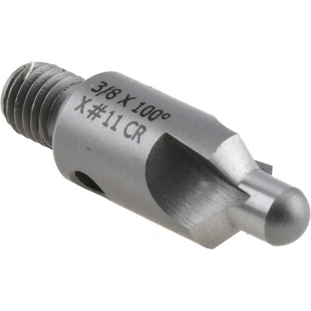 Made in USA 2-1/2" OAL, 3/8" Head Dia, 3 Flute, 100° Incl Angle, Integral Pilot, Adjustable Stop Countersink - 150-3-100-.1910