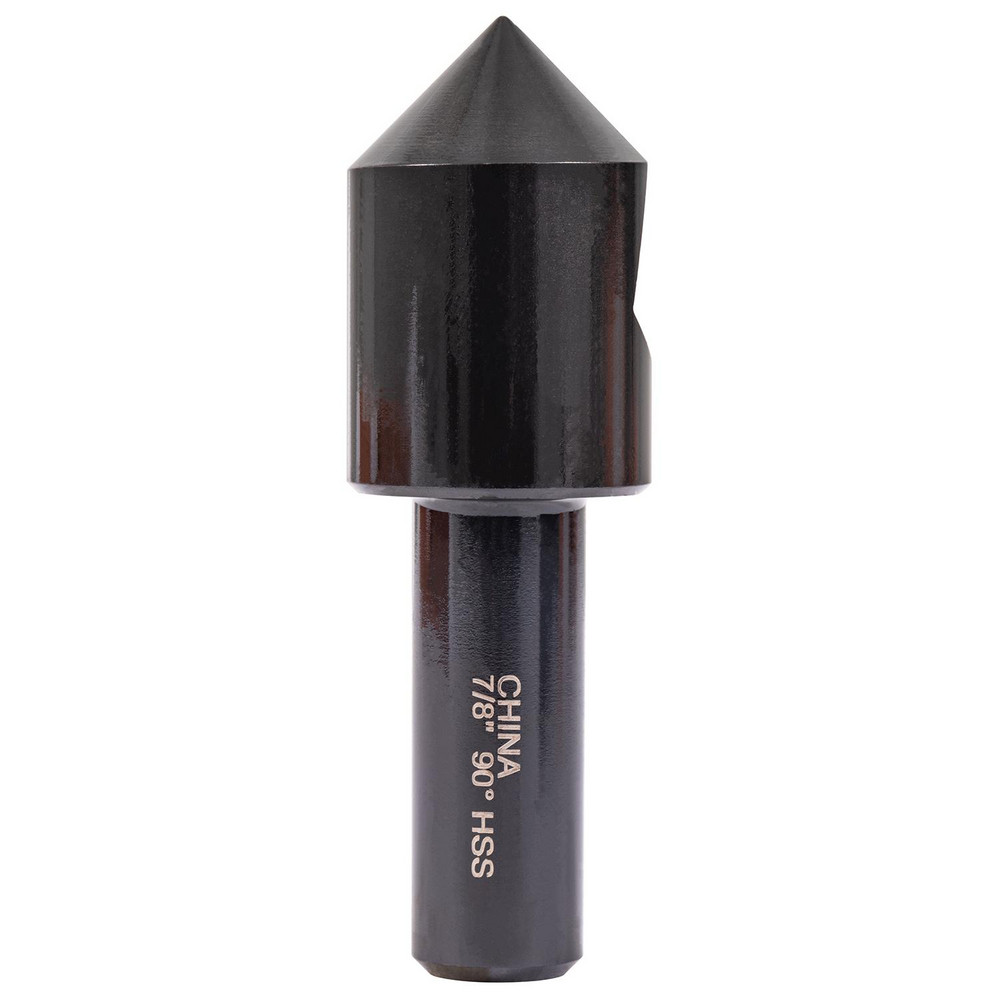 Hertel Countersink: 7/8" Head Dia, 90.00 deg Included Angle, 1 Flute, High-Speed Steel, Right Hand Cut - GX89339519